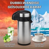 Pompkan Thermoskan RVS 5L | 20u warm, 36u koud | 53% Korting