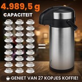 Pompkan Thermoskan RVS 5L | 20u warm, 36u koud | 53% Korting