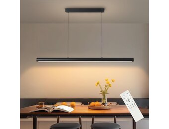 Dimbare Zwarte LED Hanglamp Eettafel 100cm - 34% Korting