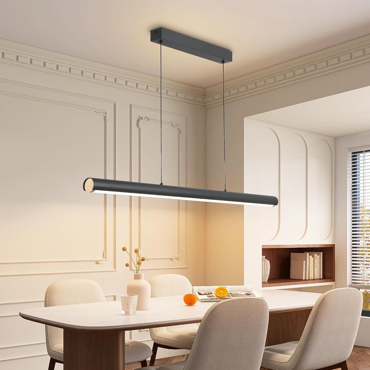 Dimbare Zwarte LED Hanglamp Eettafel 100cm - 34% Korting