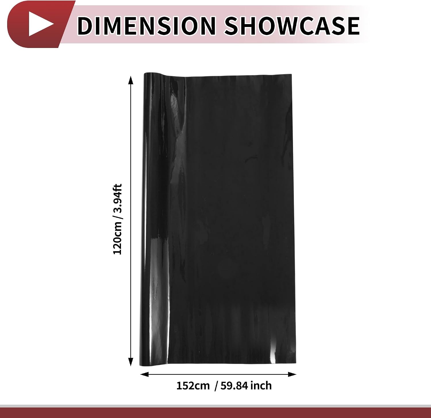 Universele Zwarte PVC Vinyl Beschermfolie 120x120 cm - 33% Korting