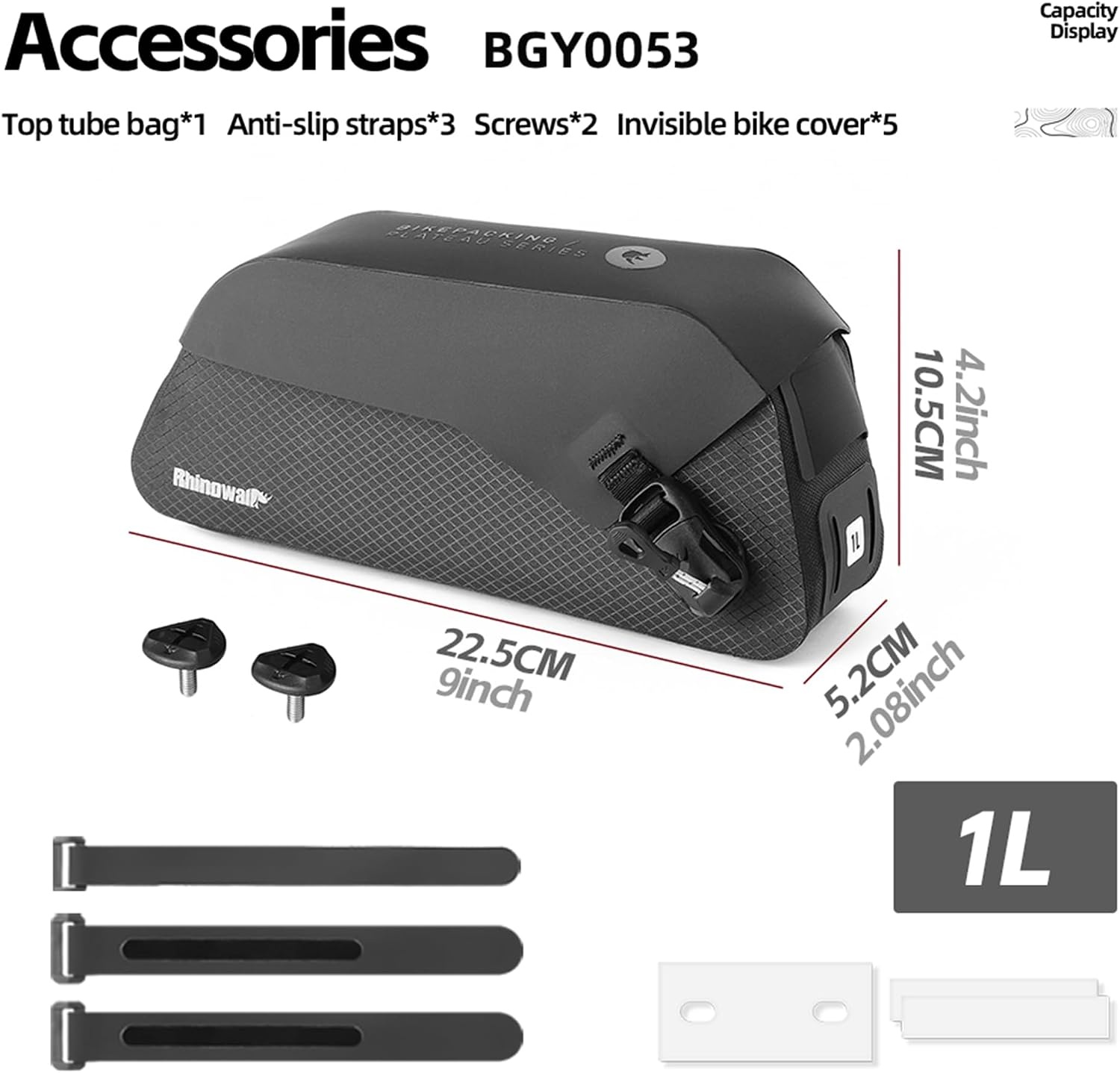 Waterdichte Fietstas Bovenbuis 1L - Racefiets/MTB - 33% Korting