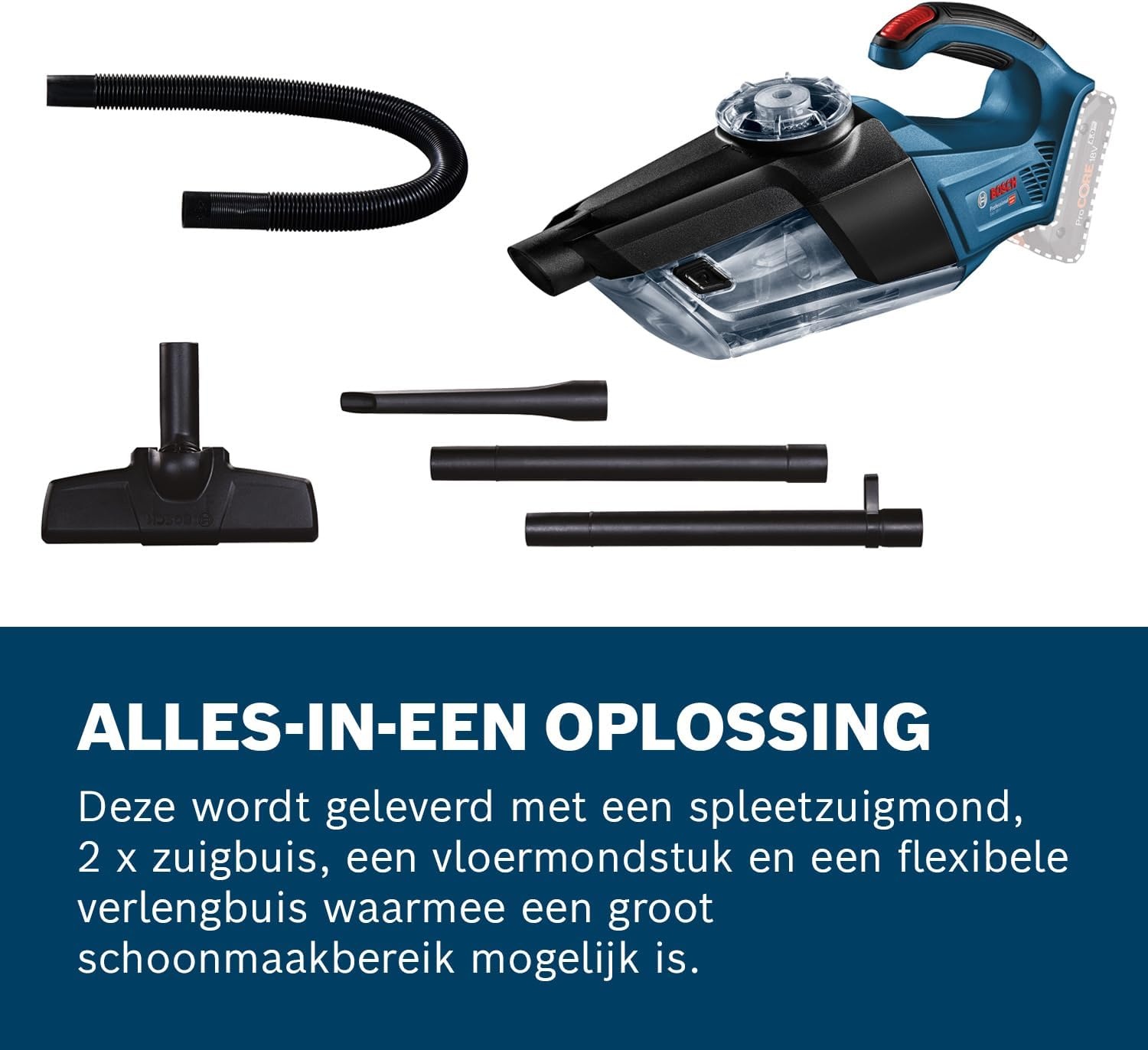 Bosch Accu Handstofzuiger GAS 18V-1 18V: 34% Korting!