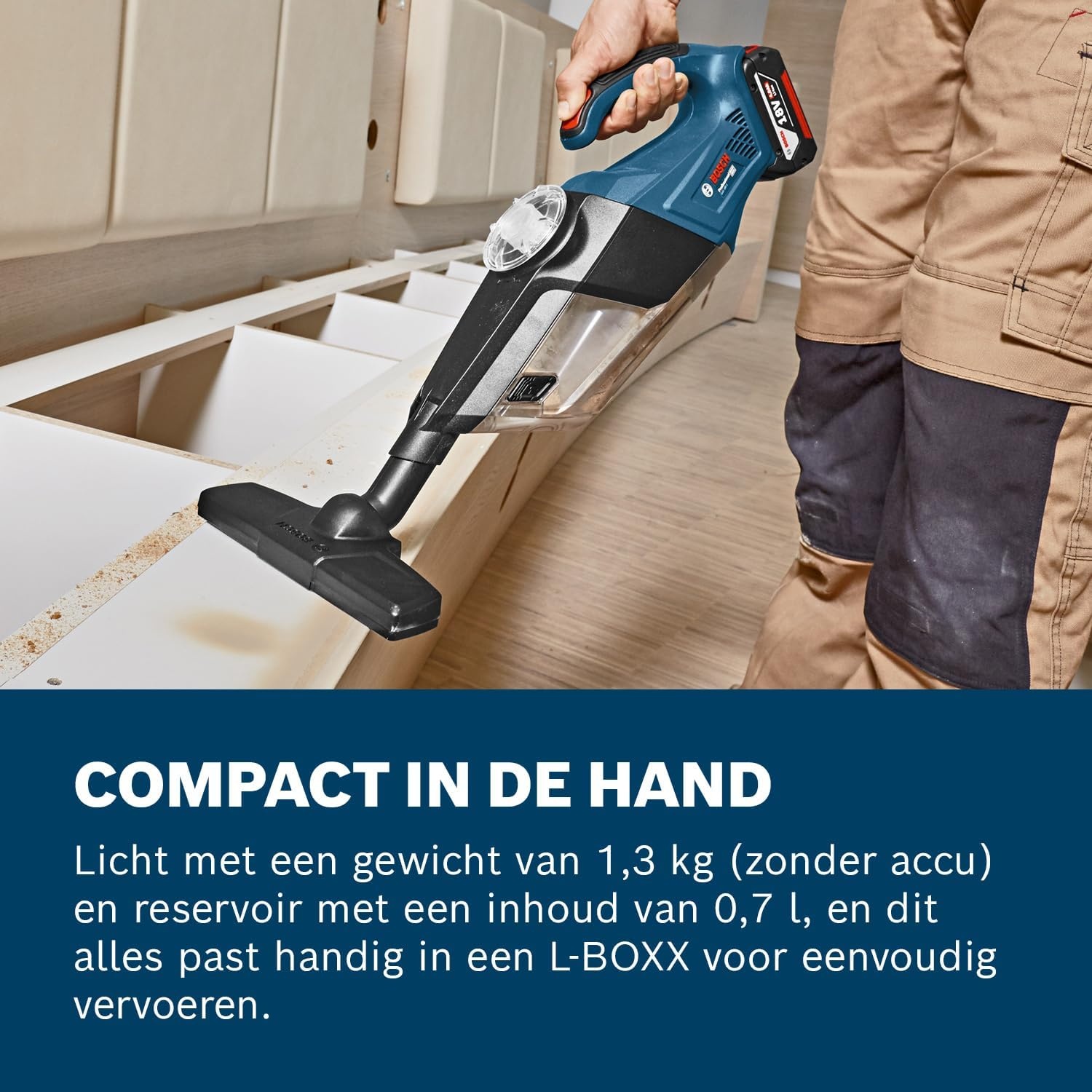 Bosch Accu Handstofzuiger GAS 18V-1 18V: 34% Korting!