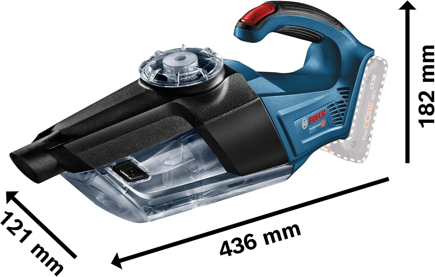 Bosch Accu Handstofzuiger GAS 18V-1 18V: 34% Korting!