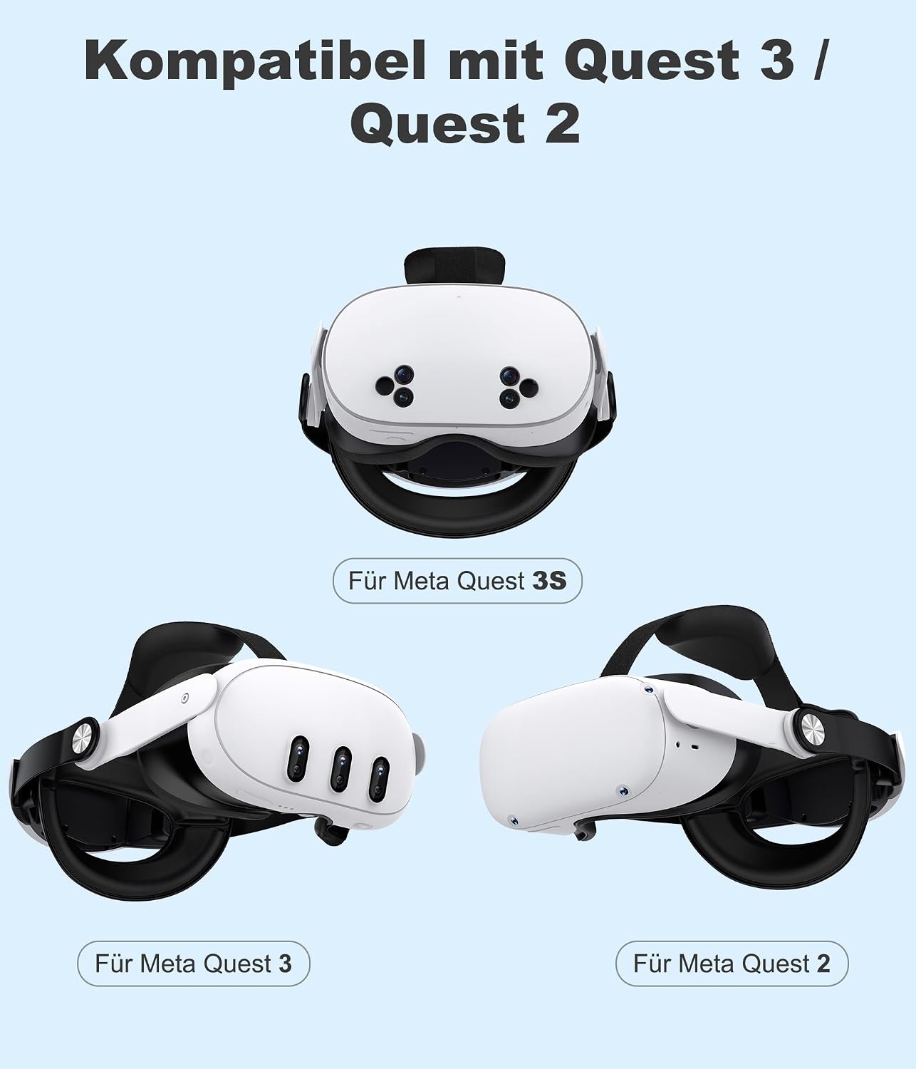Verstelbare VR Hoofdband voor Meta Quest 2/3/3S - 31% Korting