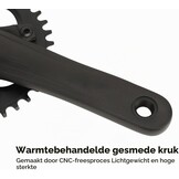 Crankstel Mountainbike 36T Single Speed - 33% Korting