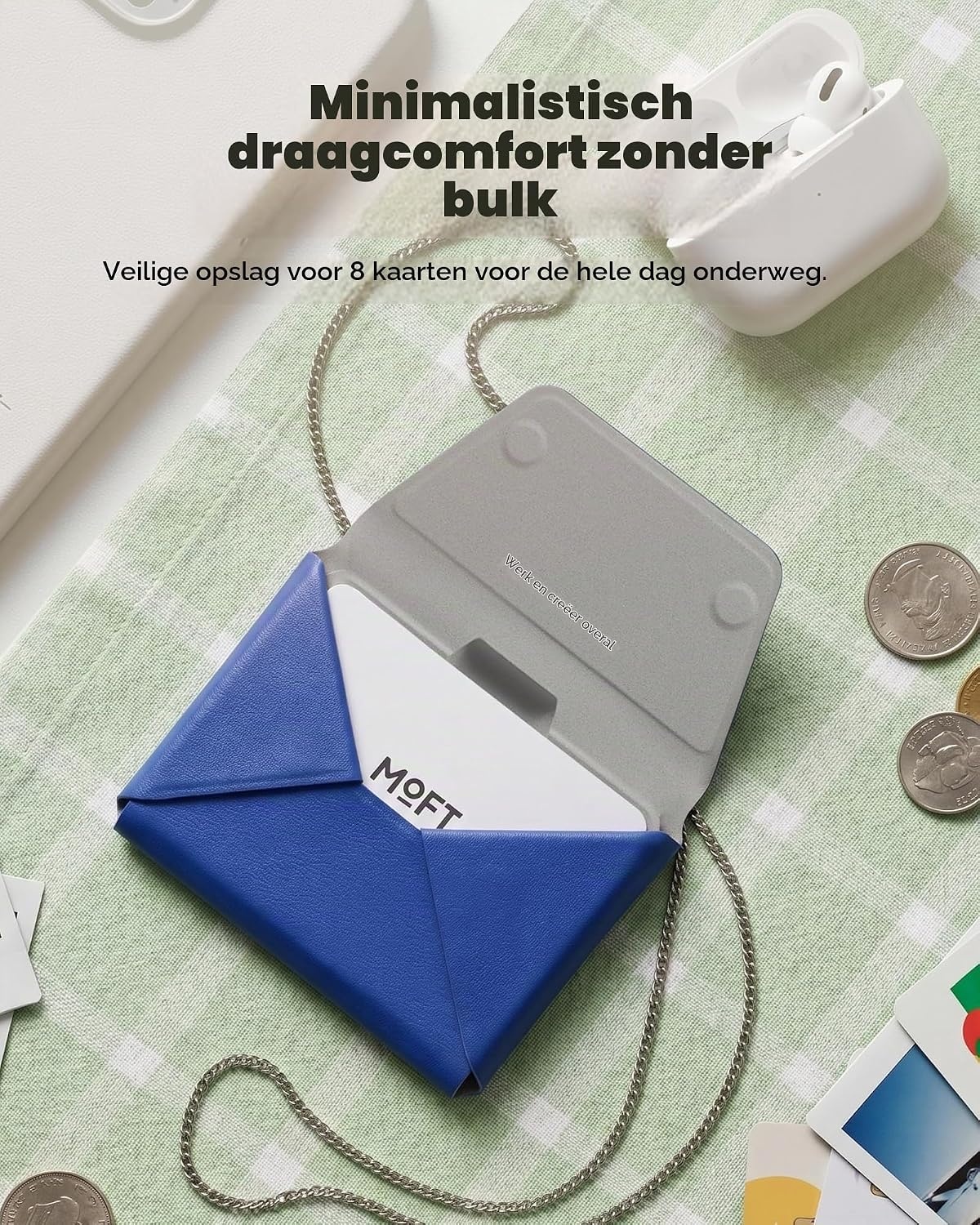 Minimalistische MagSafe Kaarthouder (8 kaarten) Taupe - 33% Korting