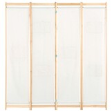 Kamerscherm met 4 panelen, crème, 160x170 cm, 34% korting