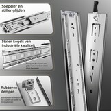 Zware Ladegeleiders 750mm met Vergrendeling - 34% Korting!