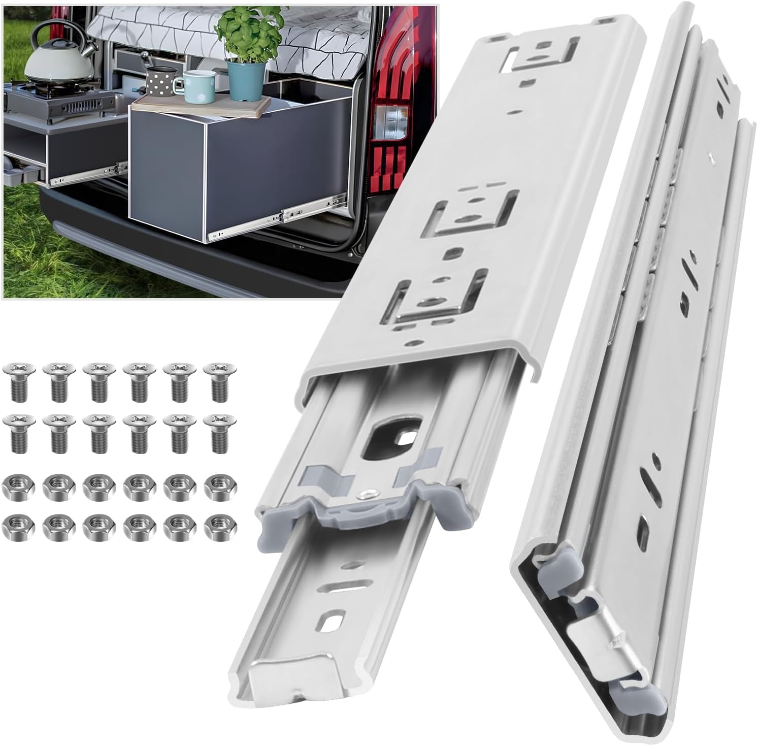 Zware Ladegeleiders 750mm met Vergrendeling - 34% Korting!