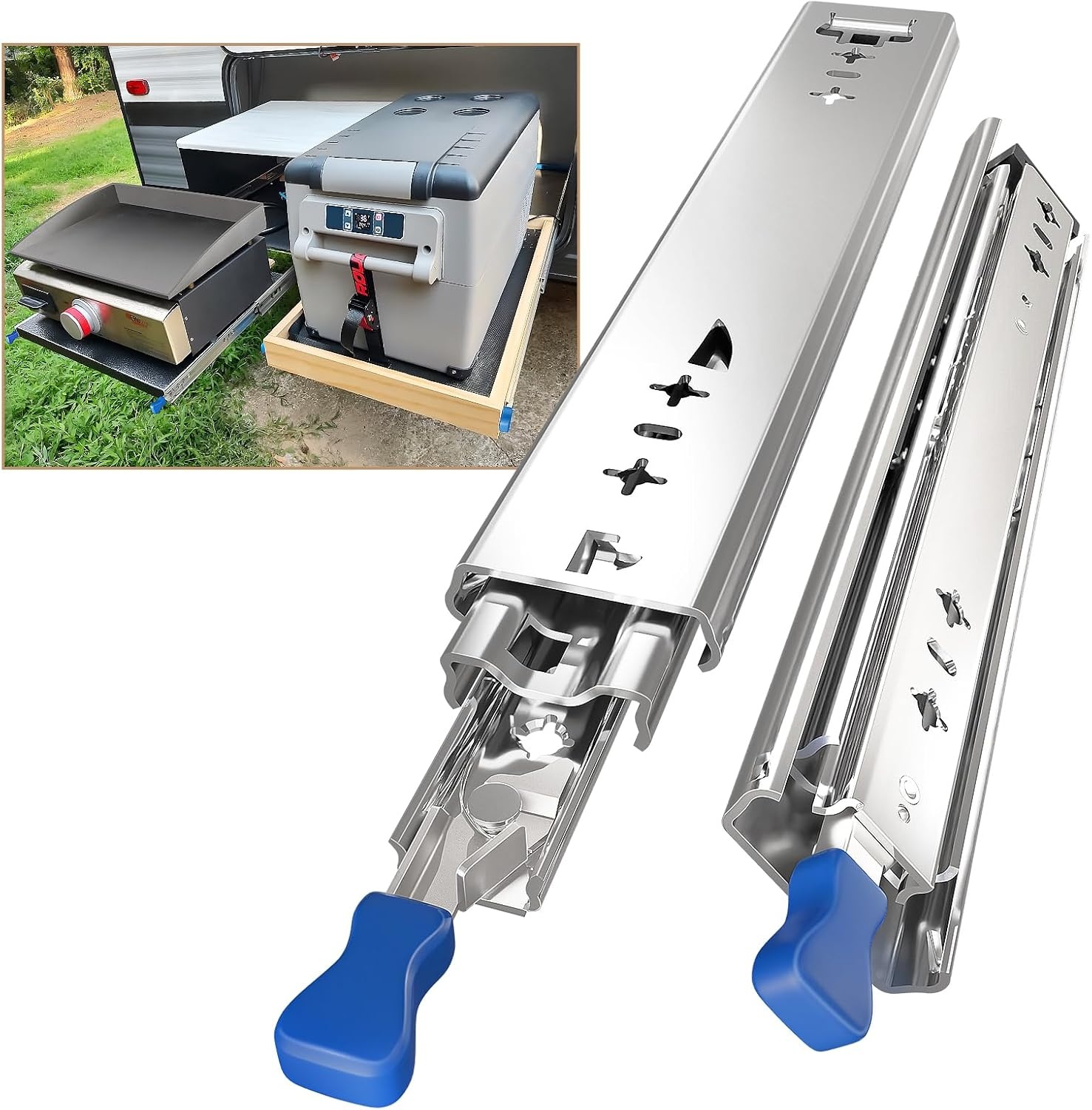 Zware Ladegeleiders 750mm met Vergrendeling - 34% Korting!