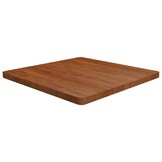 vidaXL Tafelblad Eikenhout Donkerbruin 80x80x4cm - 54% Korting