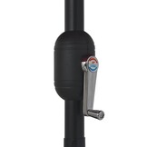 Zwarte parasol met metalen paal, 390 cm - 34% korting