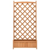 Plantenbak met Latwerk - Massief Vurenhout Bruin - 34% Korting!