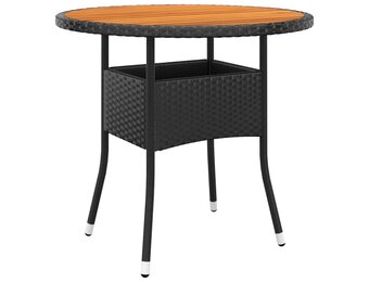 Acaciahouten Tuintafel met Poly Rattan & 34% Korting