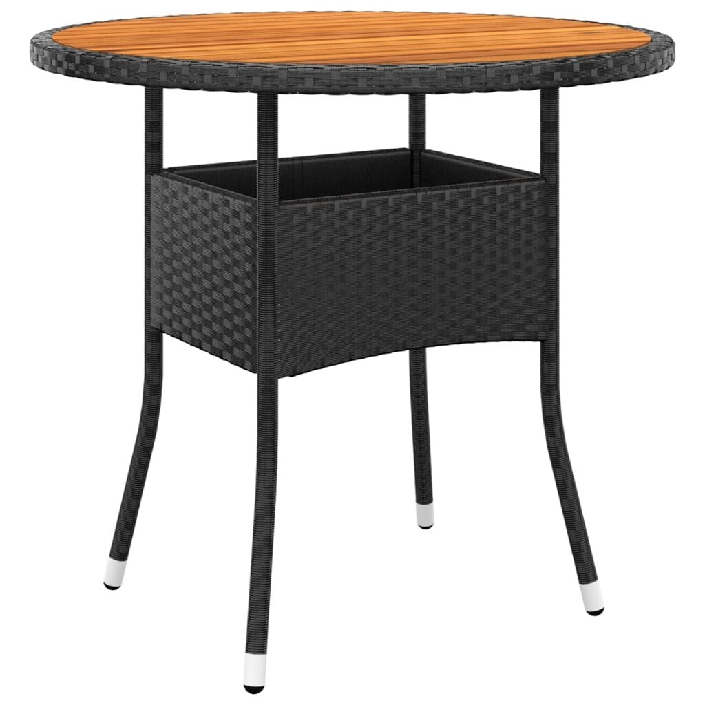 Acaciahouten Tuintafel met Poly Rattan & 34% Korting