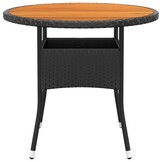 Acaciahouten Tuintafel met Poly Rattan & 34% Korting