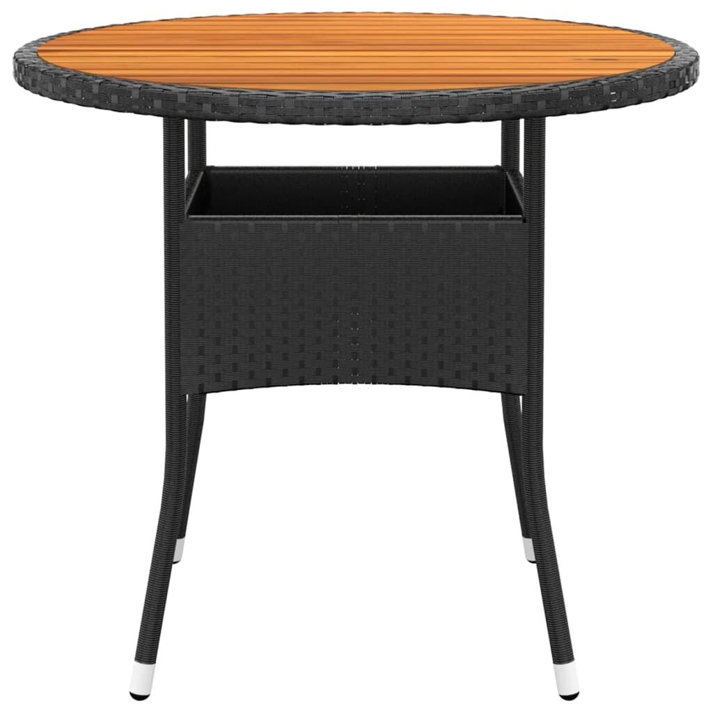 Acaciahouten Tuintafel met Poly Rattan & 34% Korting