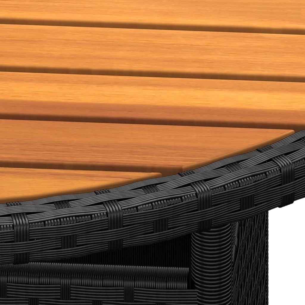 Acaciahouten Tuintafel met Poly Rattan & 34% Korting