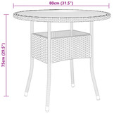 Acaciahouten Tuintafel met Poly Rattan & 34% Korting
