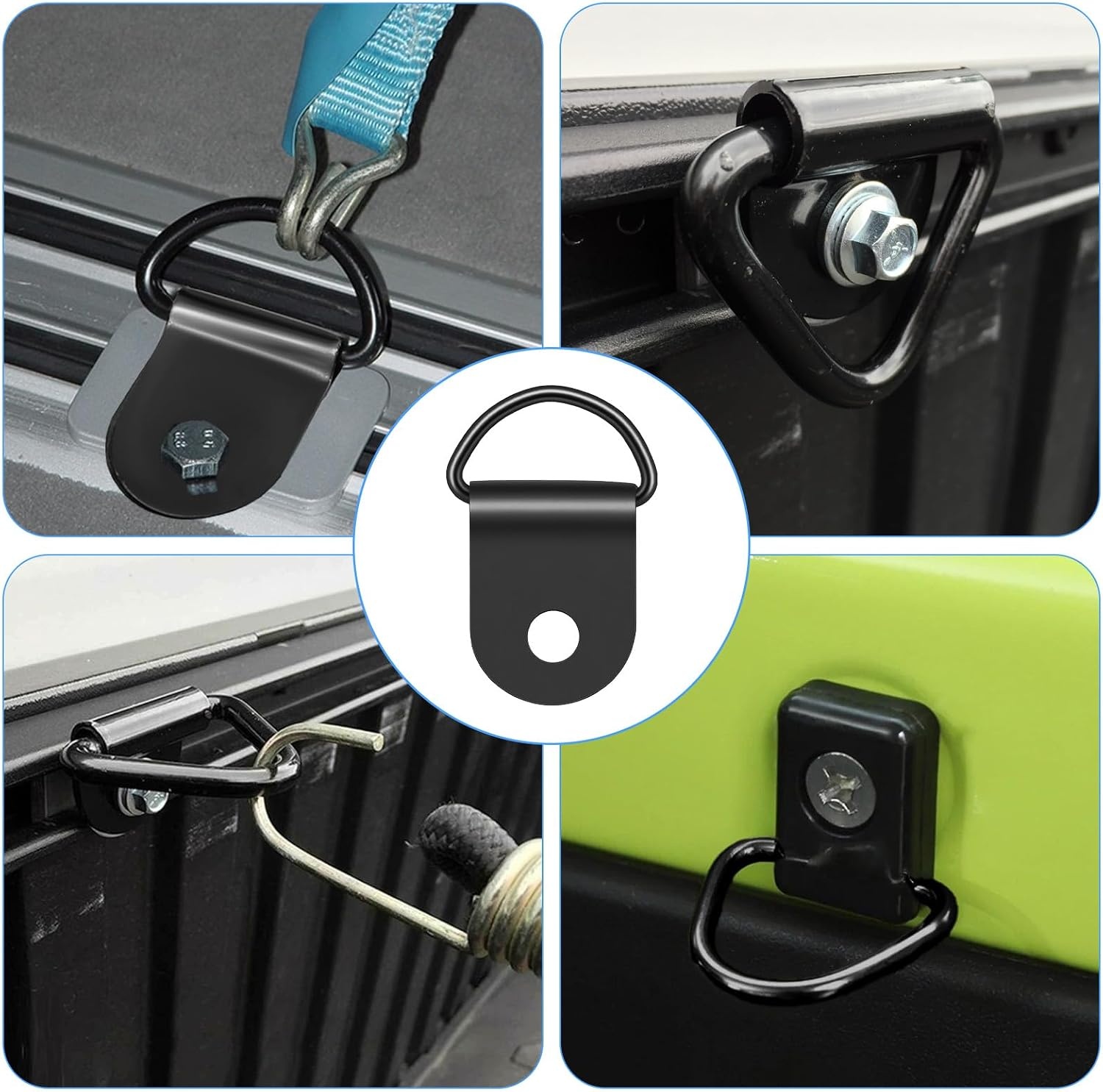 30x RVS Zwarte D-ringen Sjorogen voor Aanhanger/Boot - 50% Korting