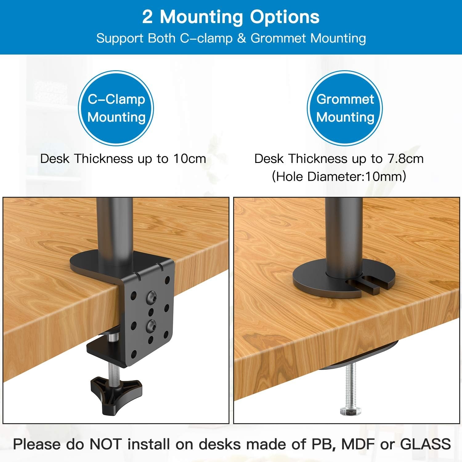 Drievoudige Monitorarm met 28% Korting | 3x 13-24 inch