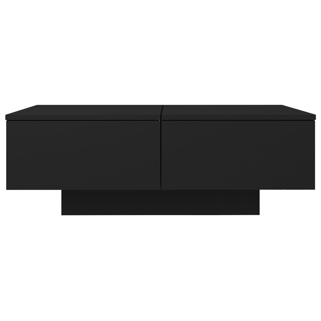 Zwarte Salontafel 90x60x31 cm Bewerkt Hout - 53% Korting!