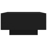Zwarte Salontafel 90x60x31 cm Bewerkt Hout - 53% Korting!