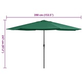 Groene Parasol 390 cm Metaal - 58% Korting!