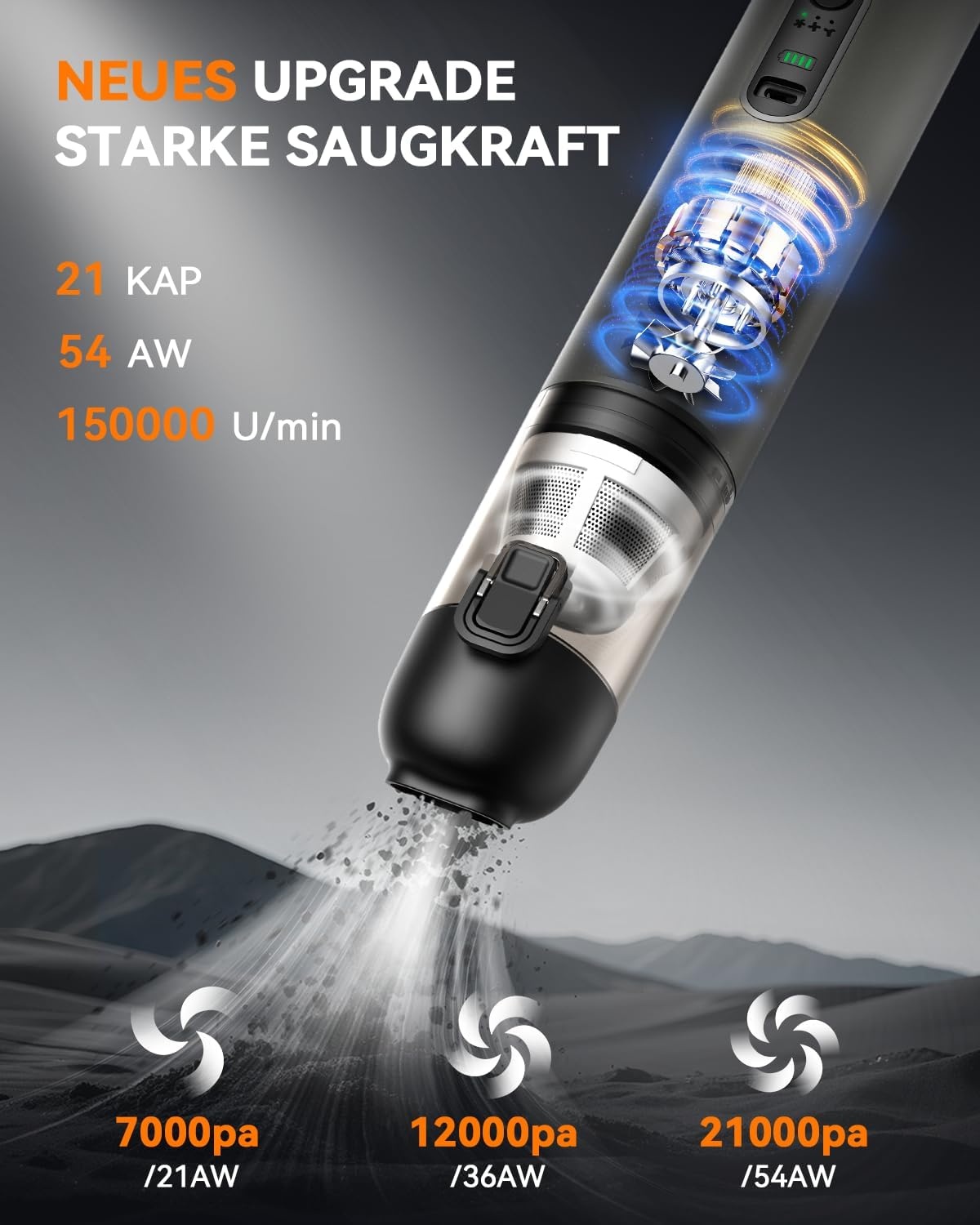 Accu Handstofzuiger Mini Auto/Thuis 22000 Pa - 53% Korting