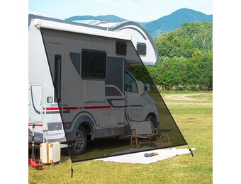 Zijwand Luifel Camper Caravan Universeel Zwart 33% Korting