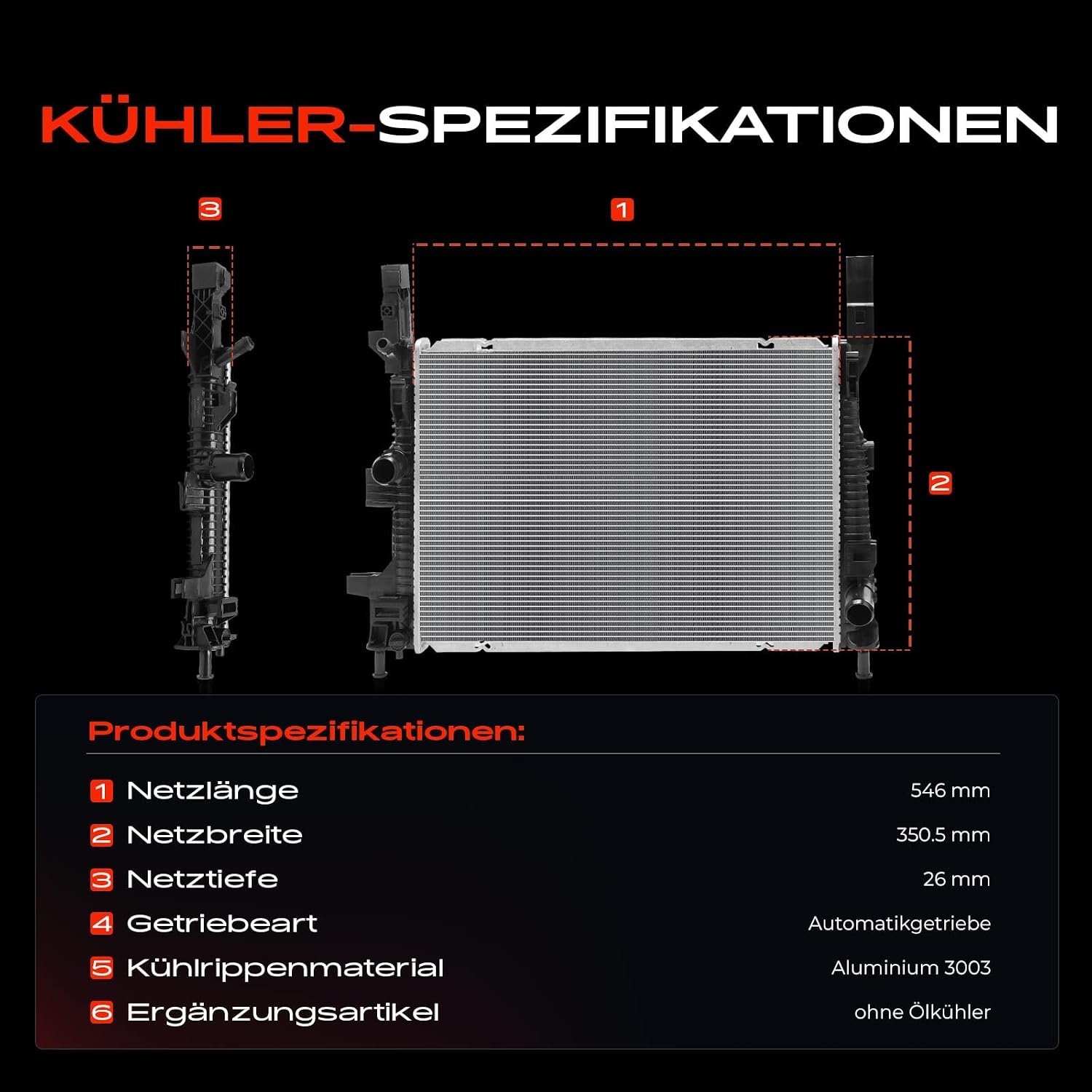 Radiateur 1.5L - Ford C-Max/Focus/Kuga (34% korting)