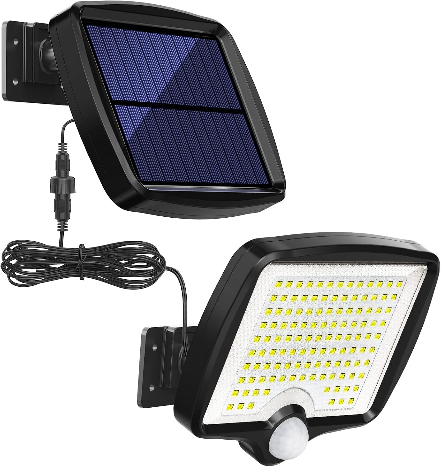 LED Buitenlamp met Sensor & Zonnepaneel - Zwart (37% Korting)