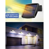 LED Buitenlamp met Sensor & Zonnepaneel - Zwart (37% Korting)