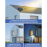 LED Buitenlamp met Sensor & Zonnepaneel - Zwart (37% Korting)