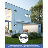 LED Buitenlamp met Sensor & Zonnepaneel - Zwart (37% Korting)