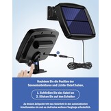 LED Buitenlamp met Sensor & Zonnepaneel - Zwart (37% Korting)