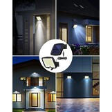 LED Buitenlamp met Sensor & Zonnepaneel - Zwart (37% Korting)
