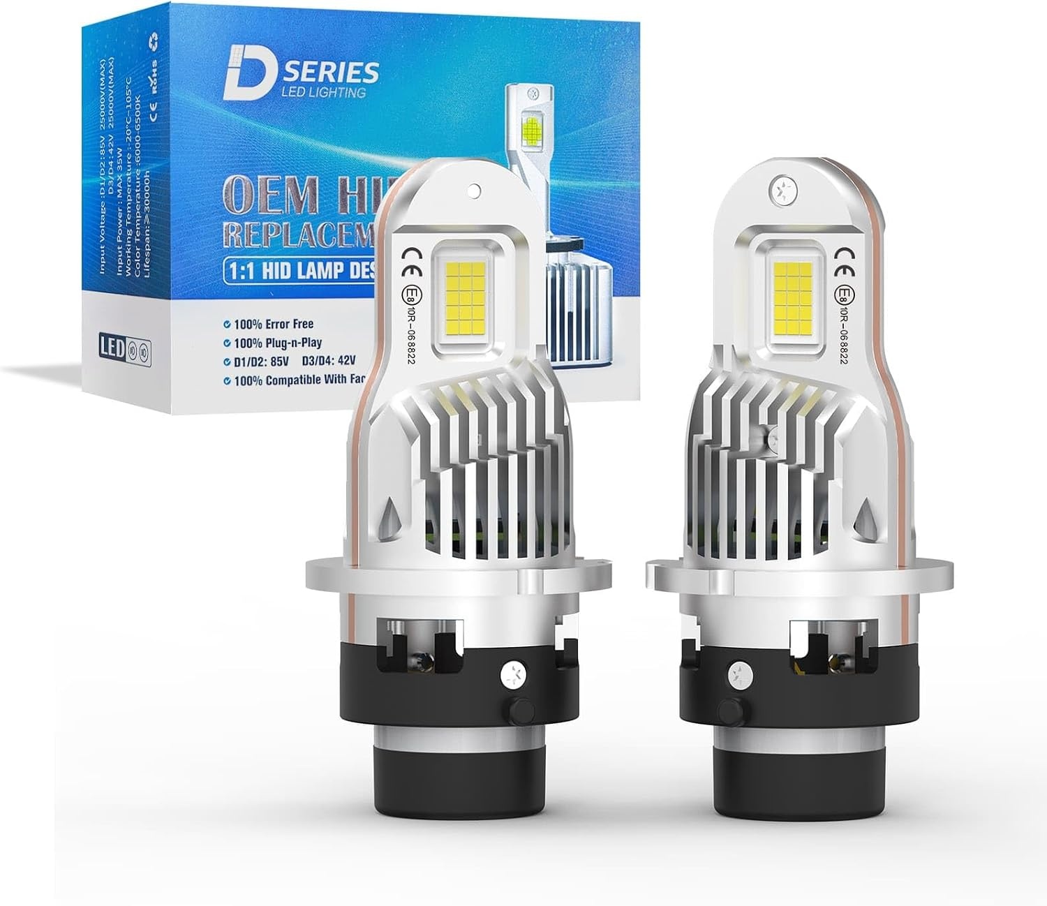Set Xenon Autolampen D2S 6500K Wit - 33% Korting