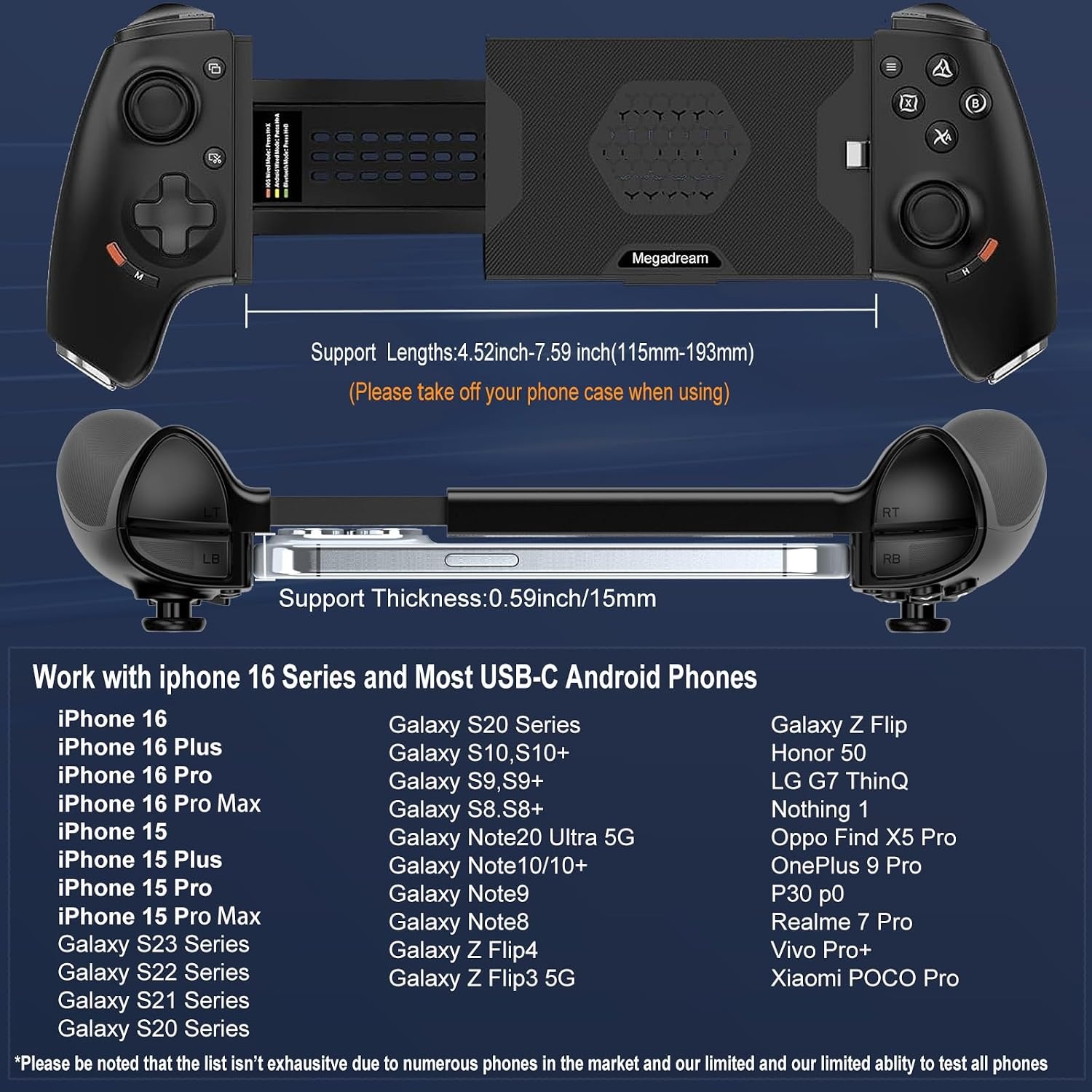 Mobiele Game Controller Zwart | USB-C | Hall Effect | 32% Korting