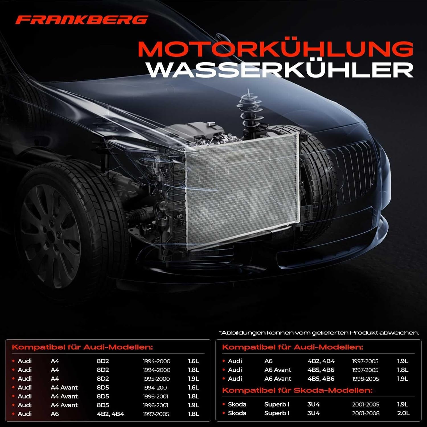 Radiateur Audi A4/A6, VW Passat 1.6-1.9L - 34% Korting