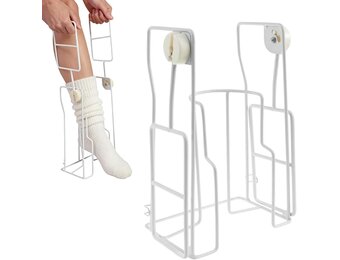 Aantrekhulp voor compressiekousen, aantrekhulp voor sokken en kousen met verlengde handgreep, niet bukken, compressiekousen, aantrekhulp voor senioren, zwangere vrouwen, mensen die onroerend goed