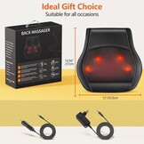 Brelley Shiatsu Massagekussen met Warmte voor Nek, Rug en Schouders