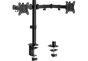 ErGear Dubbele Monitorarm voor 13" t/m 32" Schermen - Zwart
