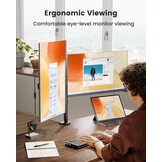 ErGear Dubbele Monitorarm voor 13" t/m 32" Schermen - Zwart