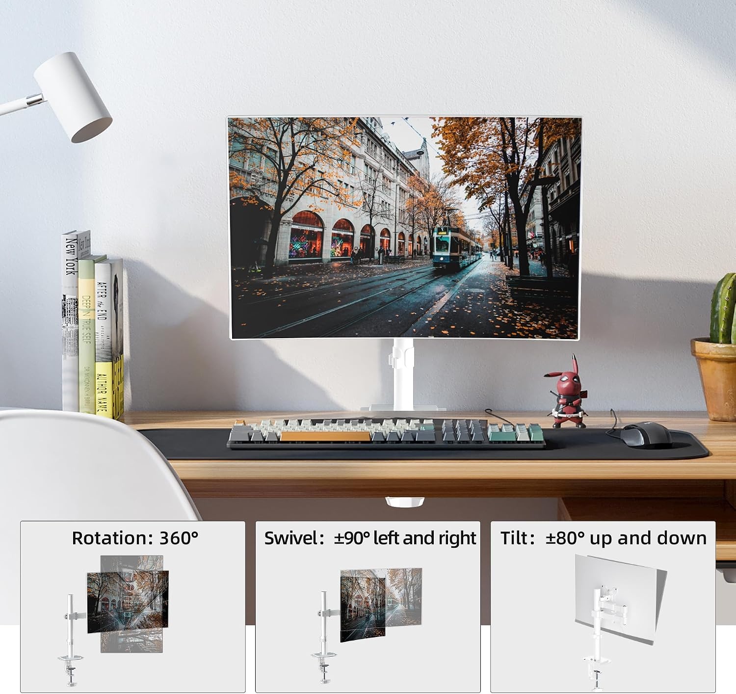 Monitorarm Wit 80cm Hoog - 13-32 inch Schermen | 31% Korting