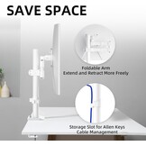 Monitorarm Wit 80cm Hoog - 13-32 inch Schermen | 31% Korting
