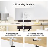 Monitorarm Wit 80cm Hoog - 13-32 inch Schermen | 31% Korting