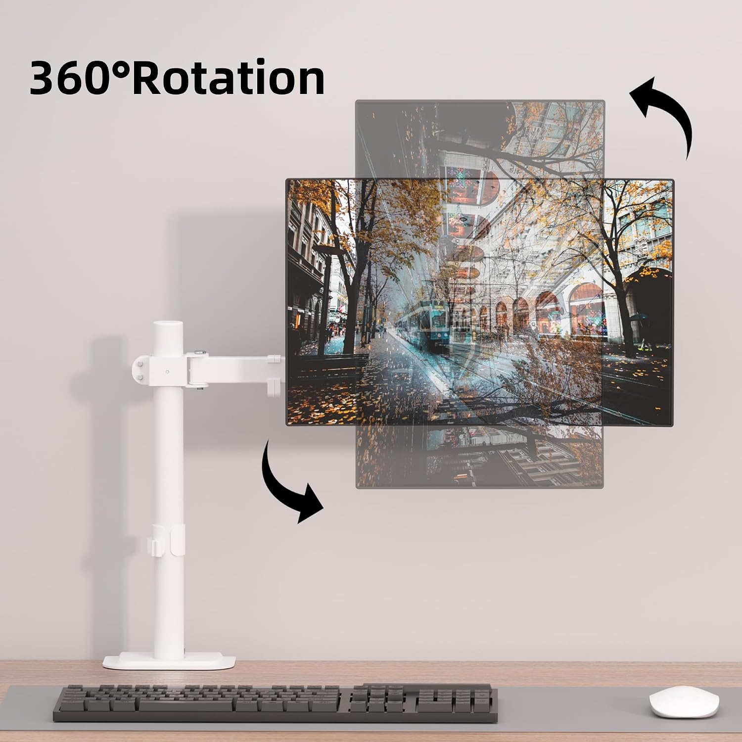 Monitorarm Wit 80cm Hoog - 13-32 inch Schermen | 31% Korting